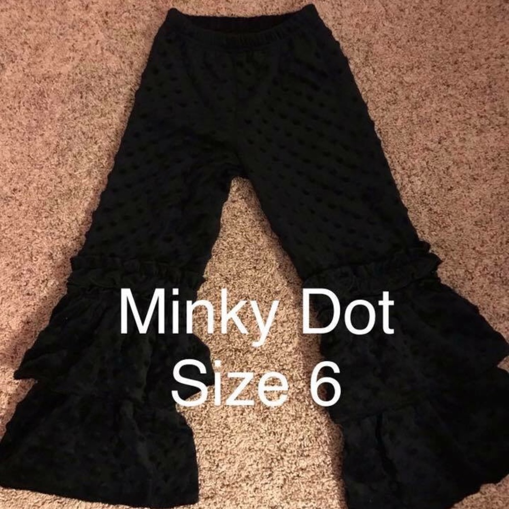 Minky Dot ruffle pants